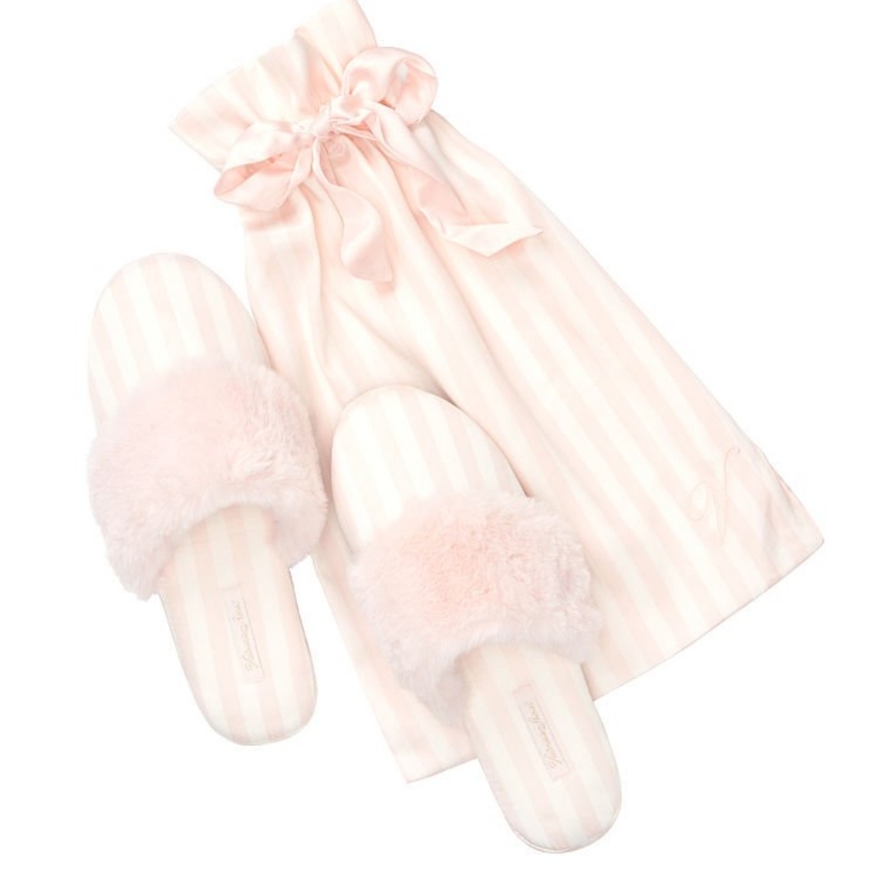 Victoria's Secret Signature Satin Slippers